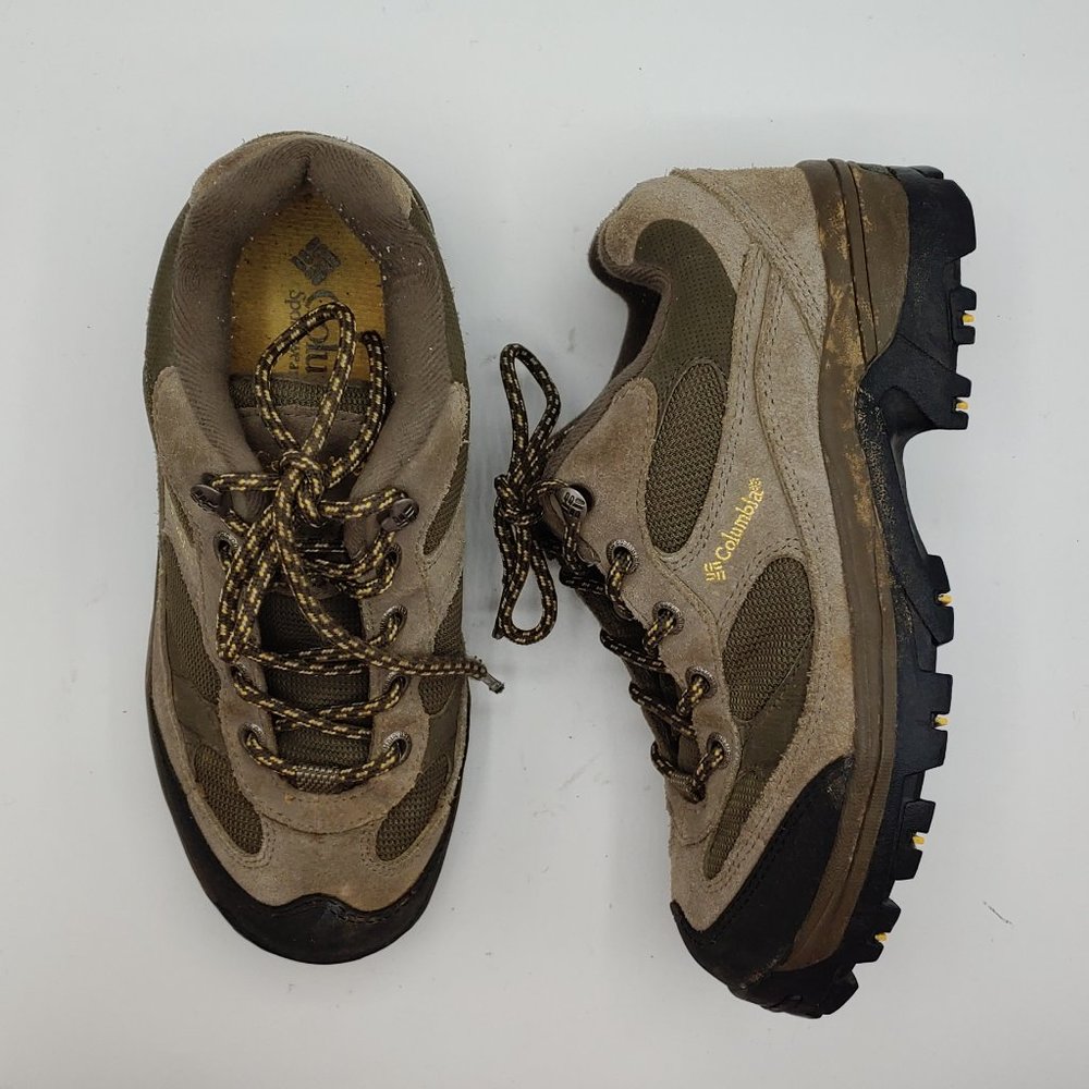 Columbia womens 7 youth 6 Brown Razor Ridge Lace Up Hiking Shoes BL3019-925